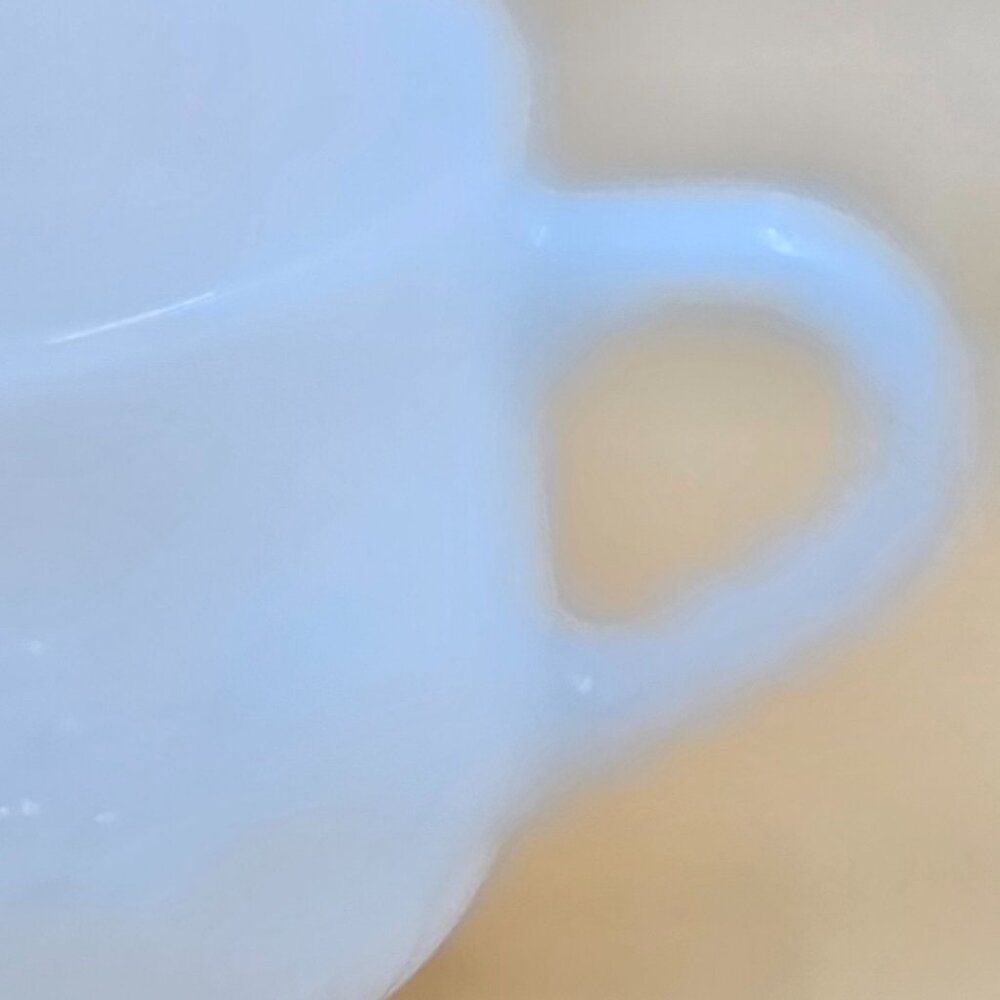 Jeannette Fruit Pattern Milk Glass Punch Cup Vintage Set of 4 - Picture 4 of 6
